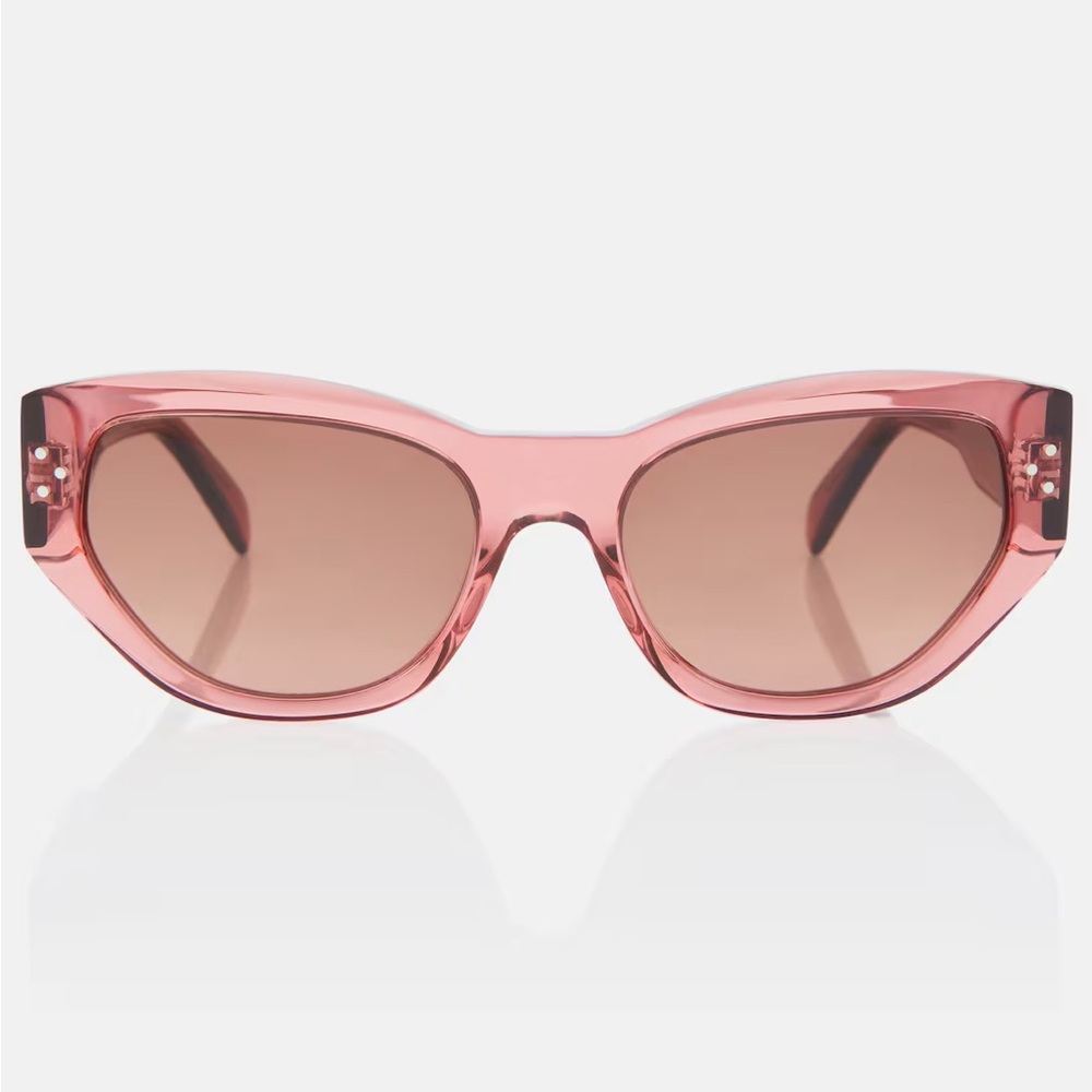 Celine Pink Transparent Cat-Eye Sunglasses